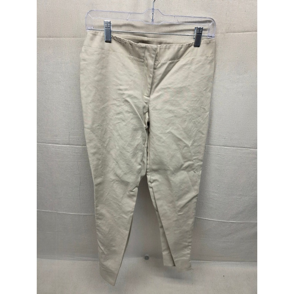 Chicos Womens Ankle Pants‎ Beige Khaki Cotton Blend Trousers Size 00